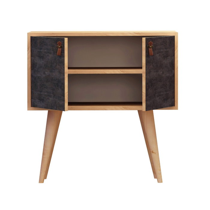 Hanah Home Consola Dencia en Roble y Gris Oscuro Hanah Home Consola Dencia en Roble y Gris Oscuro